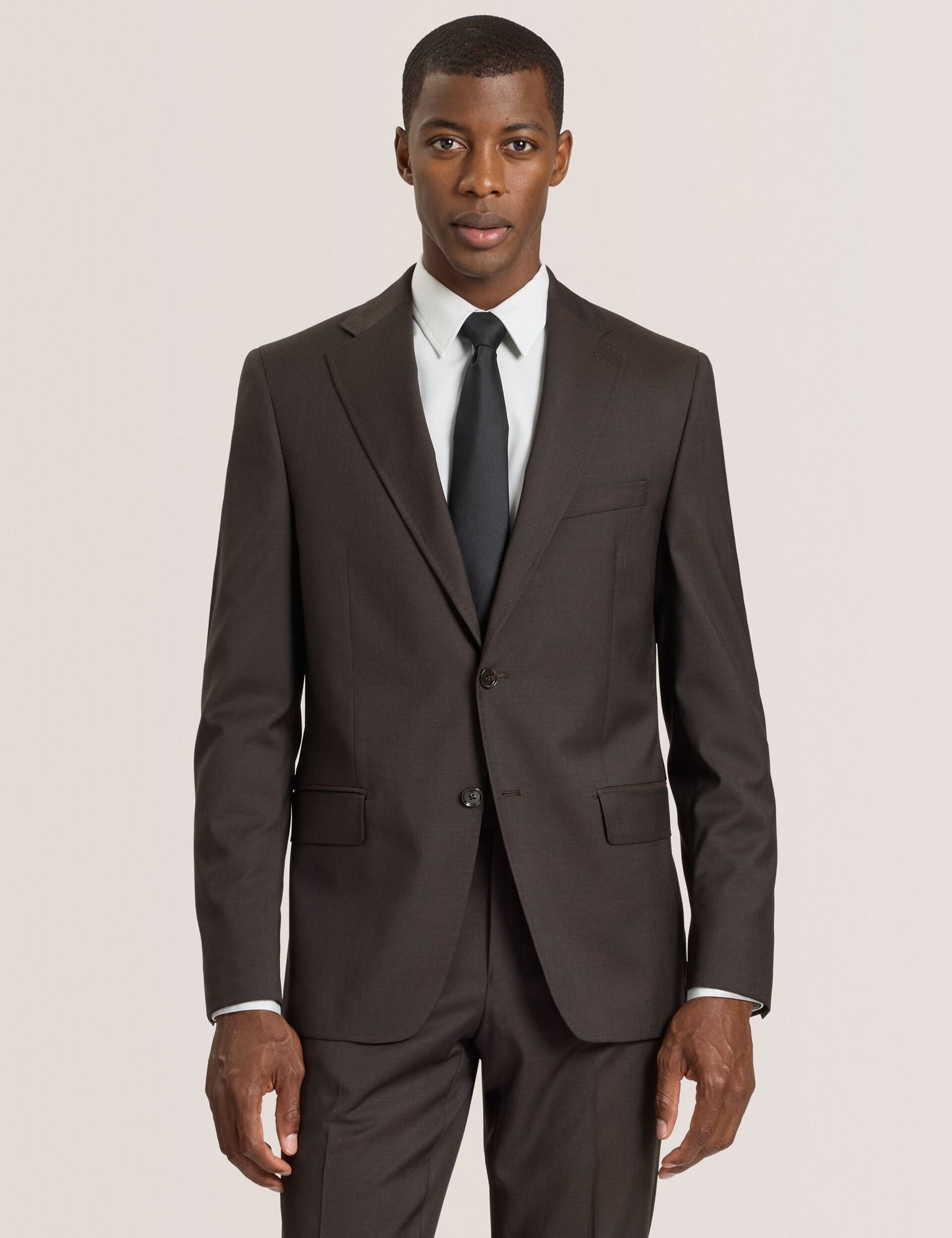 Ted Baker WRIGHT-TWILL - Twill Suit Jacket BROWN