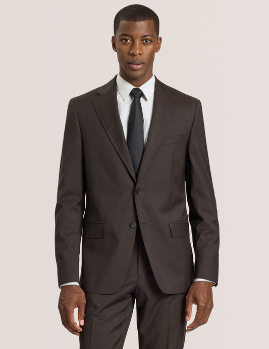 Ted Baker WRIGHT-TWILL - Twill Suit Jacket BROWN