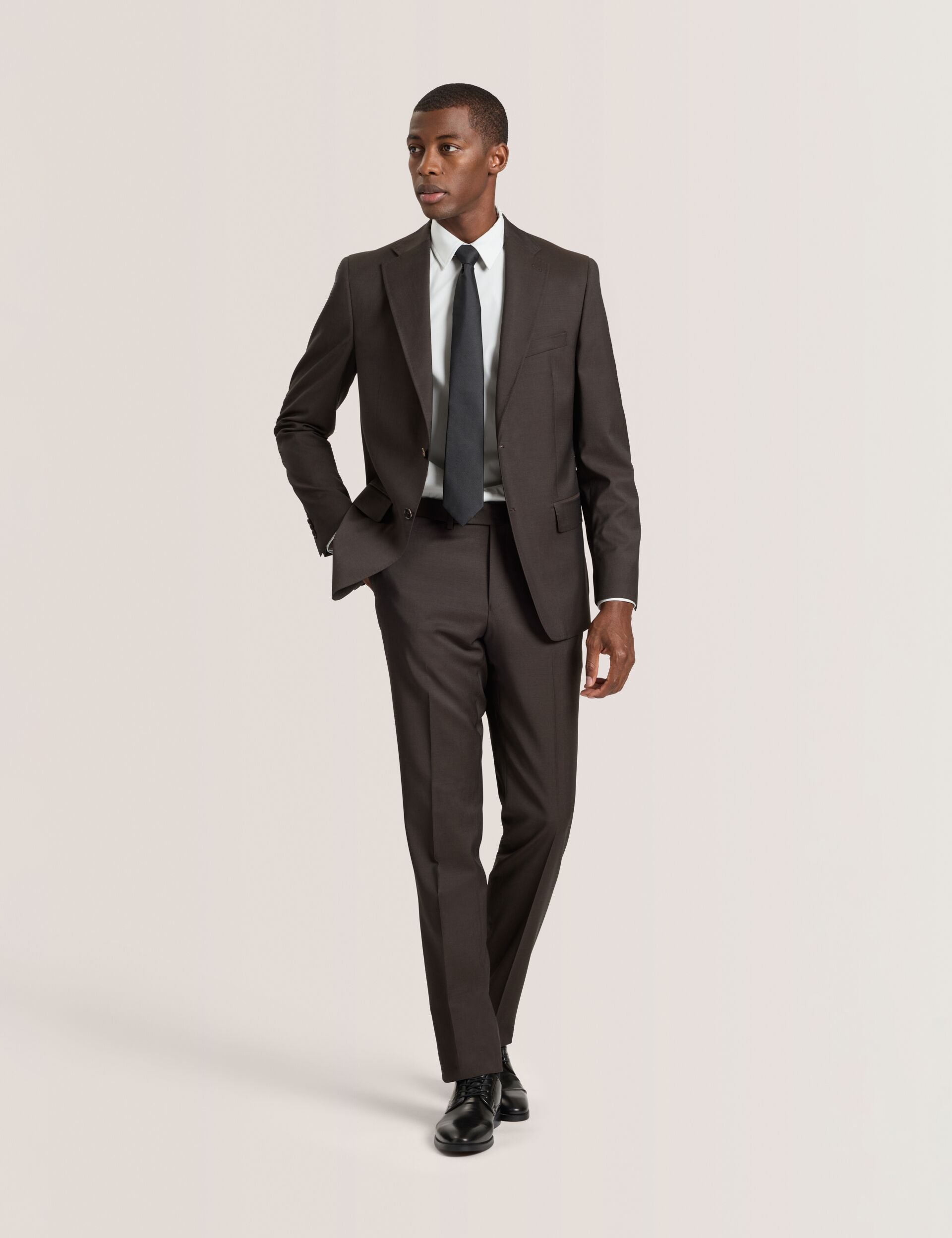 Ted Baker WRIGHT-TWILL - Twill Suit Jacket BROWN