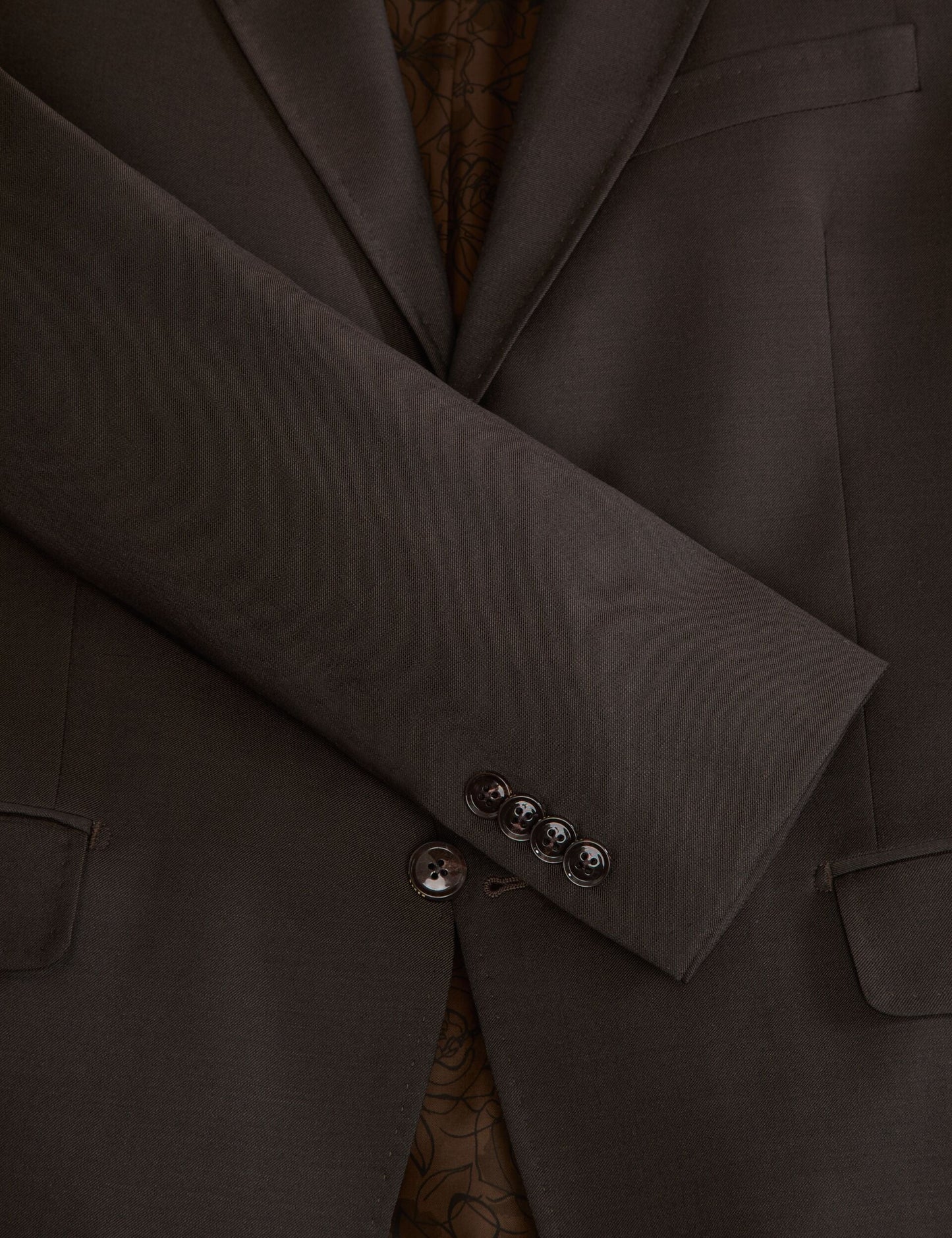 Ted Baker WRIGHT-TWILL - Twill Suit Jacket BROWN