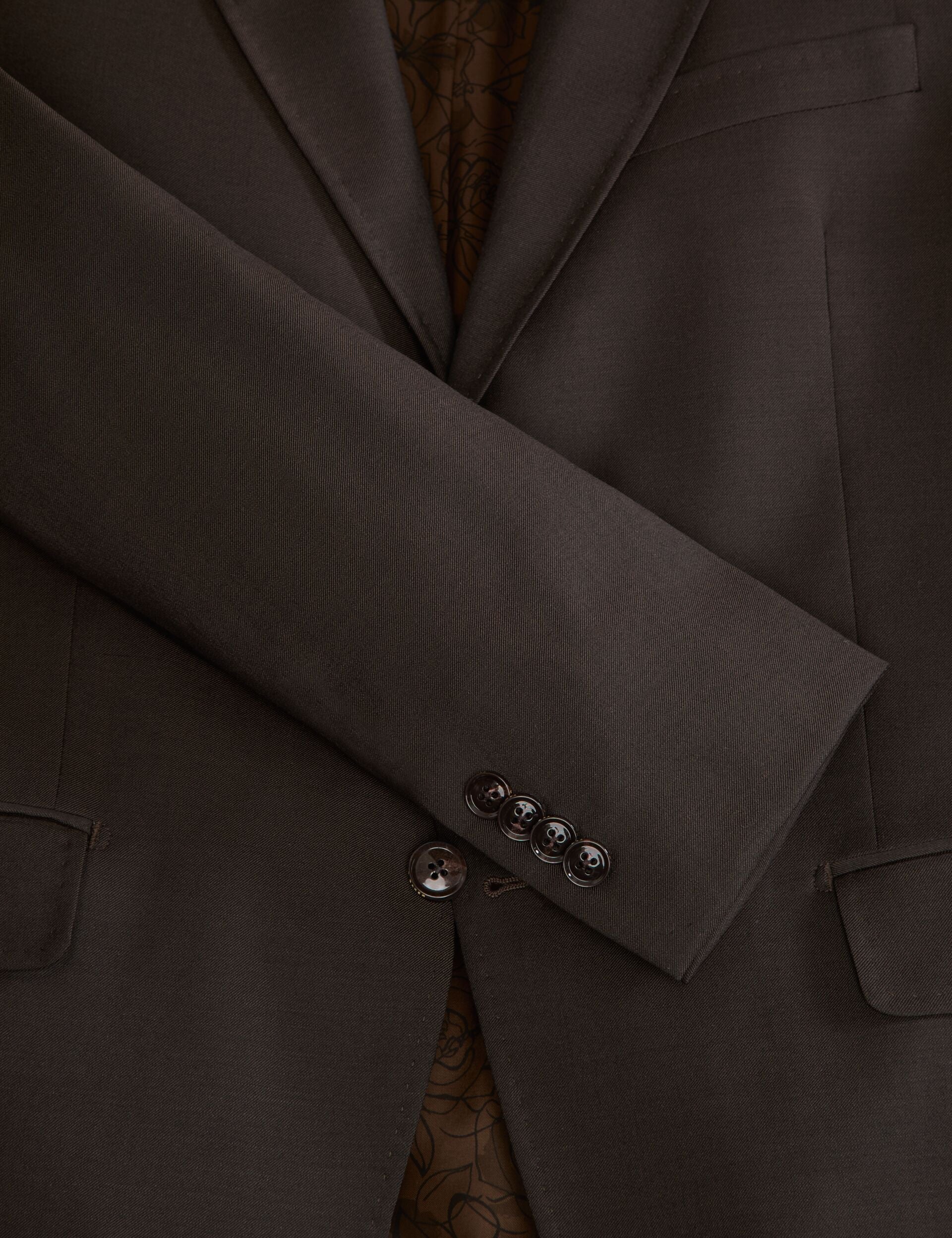 Ted Baker WRIGHT-TWILL - Twill Suit Jacket BROWN