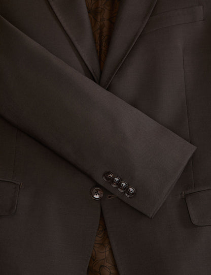 Ted Baker WRIGHT-TWILL - Twill Suit Jacket BROWN