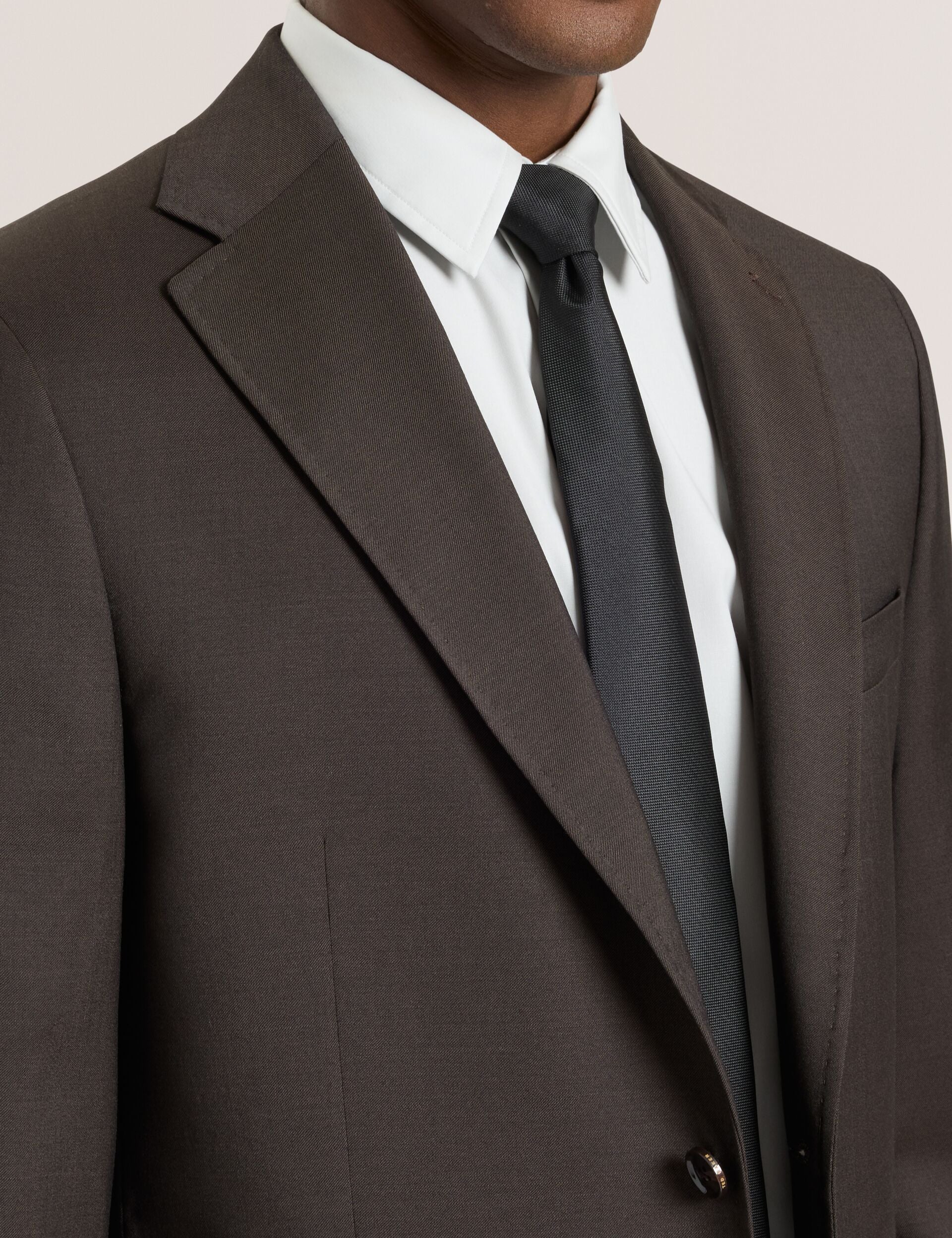 Ted Baker WRIGHT-TWILL - Twill Suit Jacket BROWN
