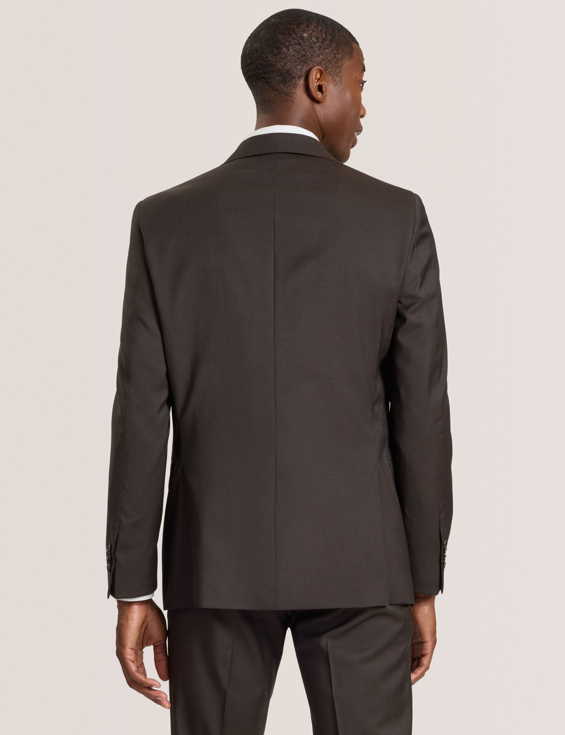 Ted Baker WRIGHT-TWILL - Twill Suit Jacket BROWN