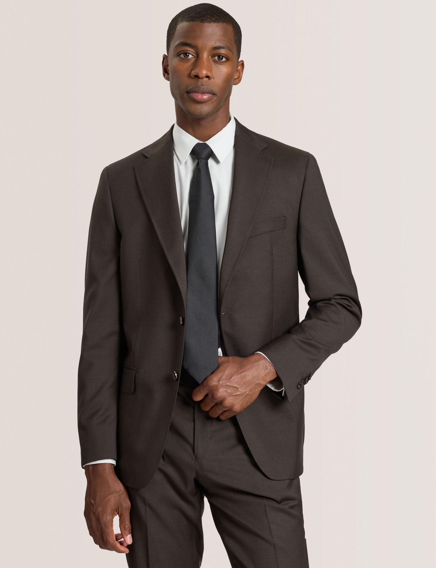 Ted Baker WRIGHT-TWILL - Twill Suit Jacket BROWN