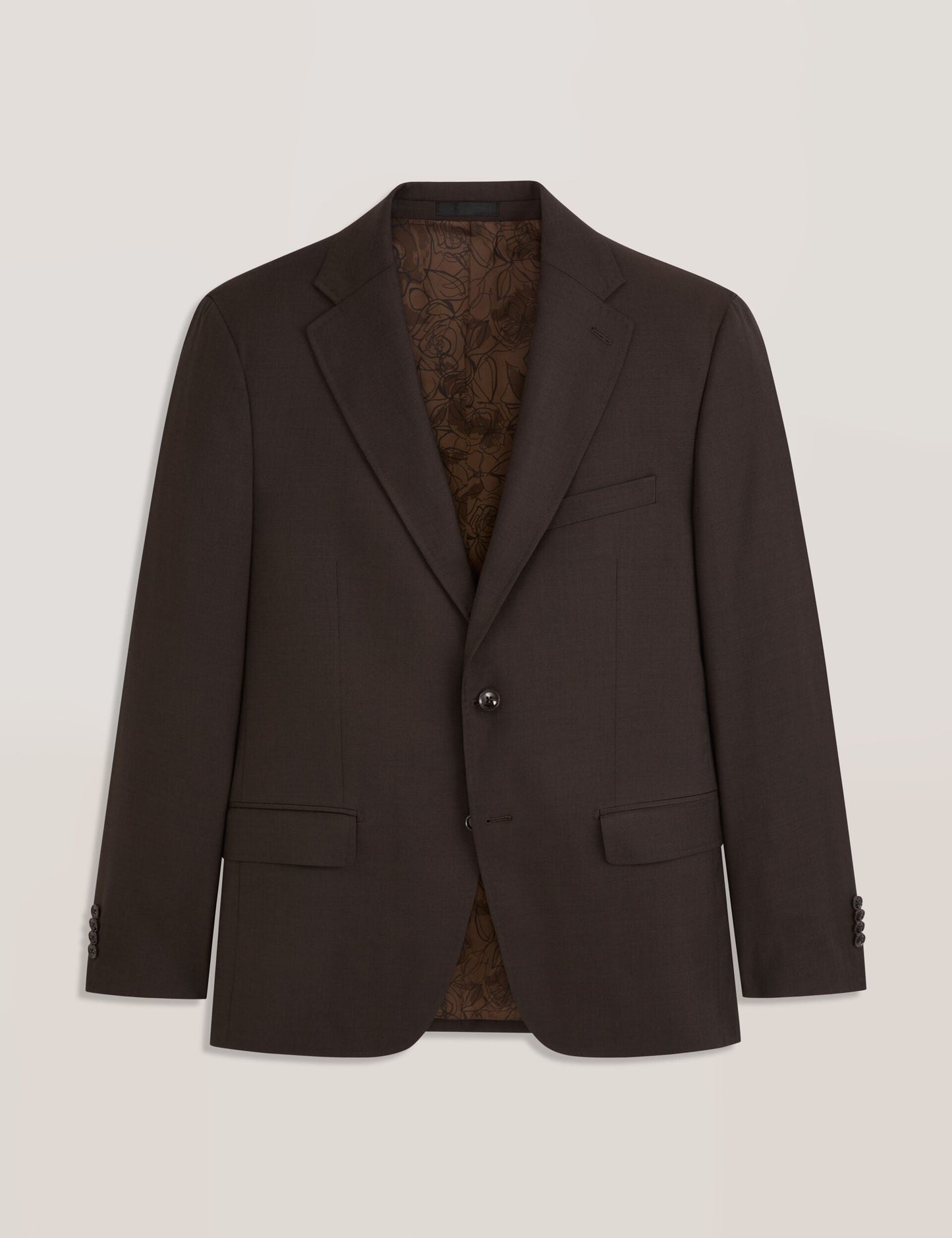 Ted Baker WRIGHT-TWILL - Twill Suit Jacket BROWN
