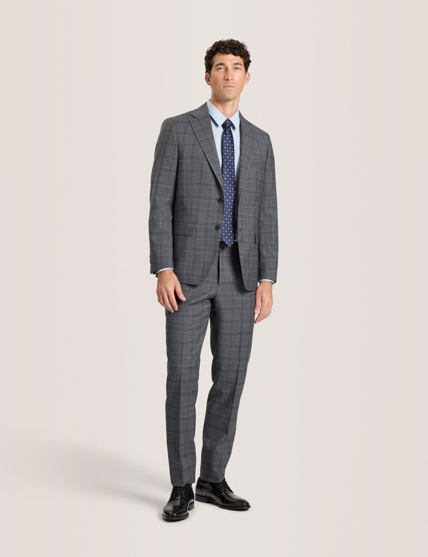 Ted Baker WRIGHT-PLAID - Plaid Suit Jacket GREY