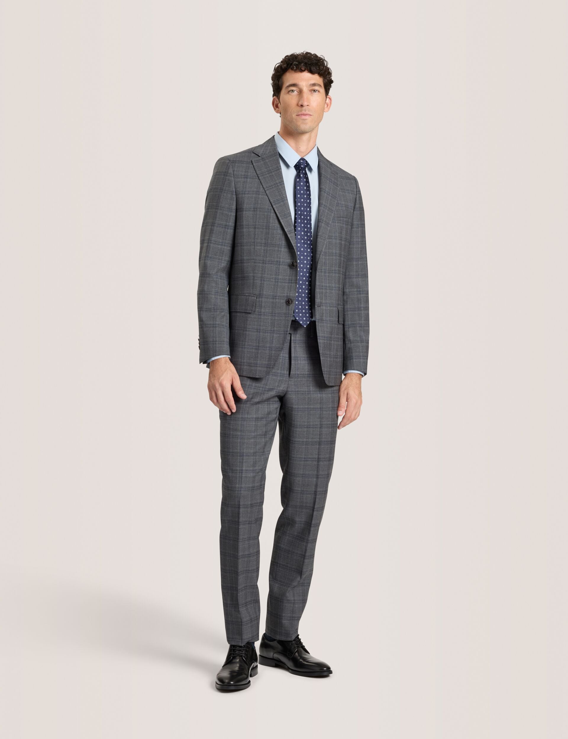 Ted Baker WRIGHT-PLAID - Plaid Suit Jacket GREY