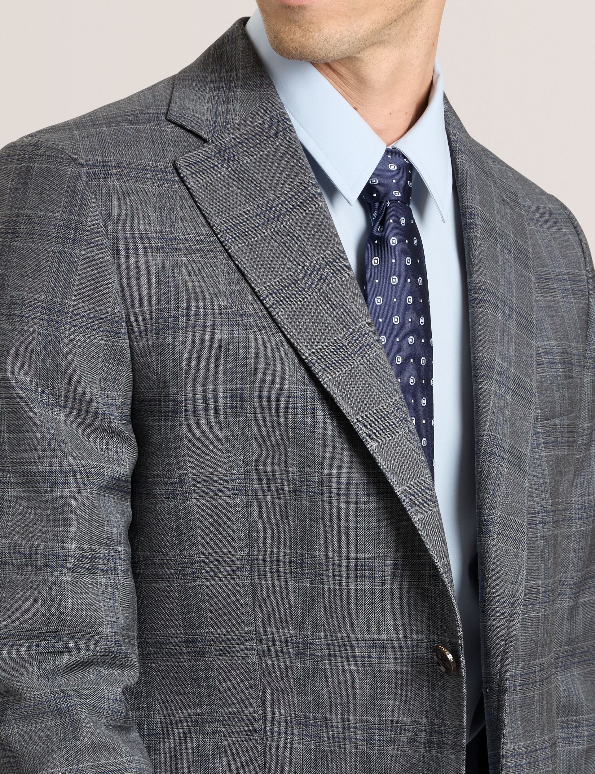 Ted Baker WRIGHT-PLAID - Plaid Suit Jacket GREY