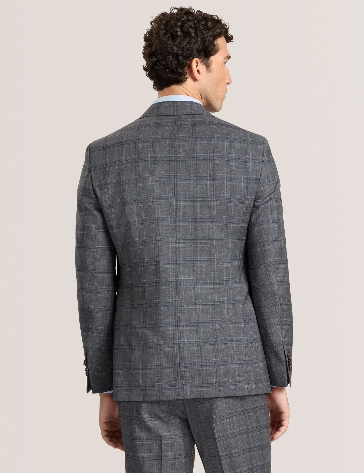 Ted Baker WRIGHT-PLAID - Plaid Suit Jacket GREY