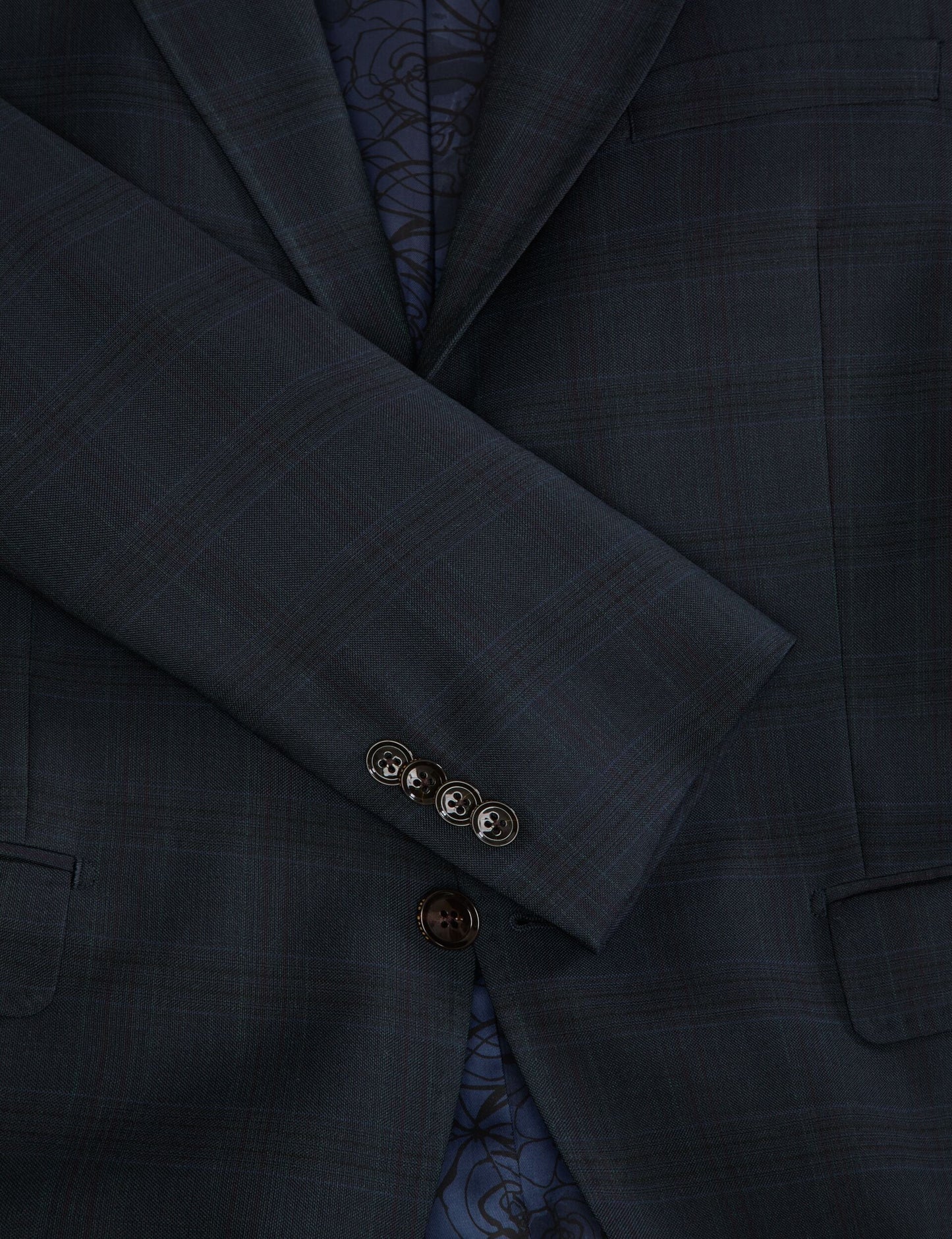 Ted Baker WRIGHT-PLAID - Plaid Suit Jacket DARK GREEN