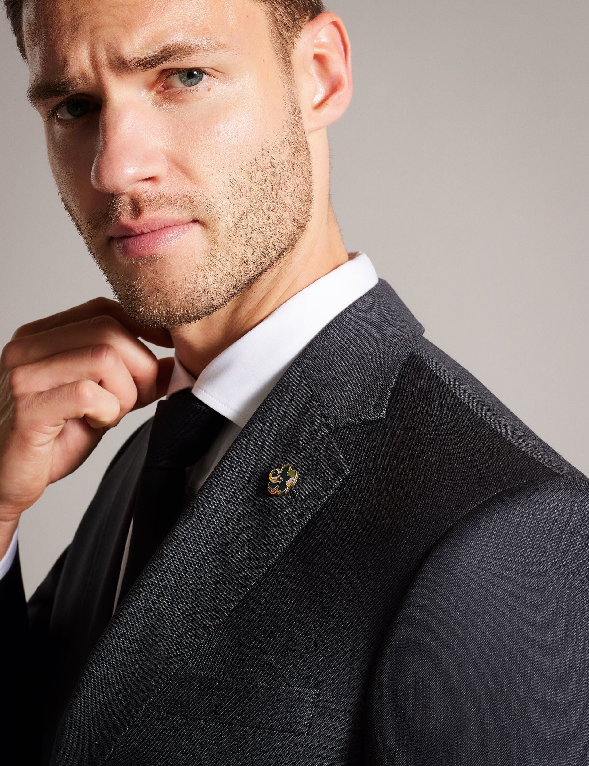 Ted Baker CLASSIC - Wool Suit Jacket CHARCOAL