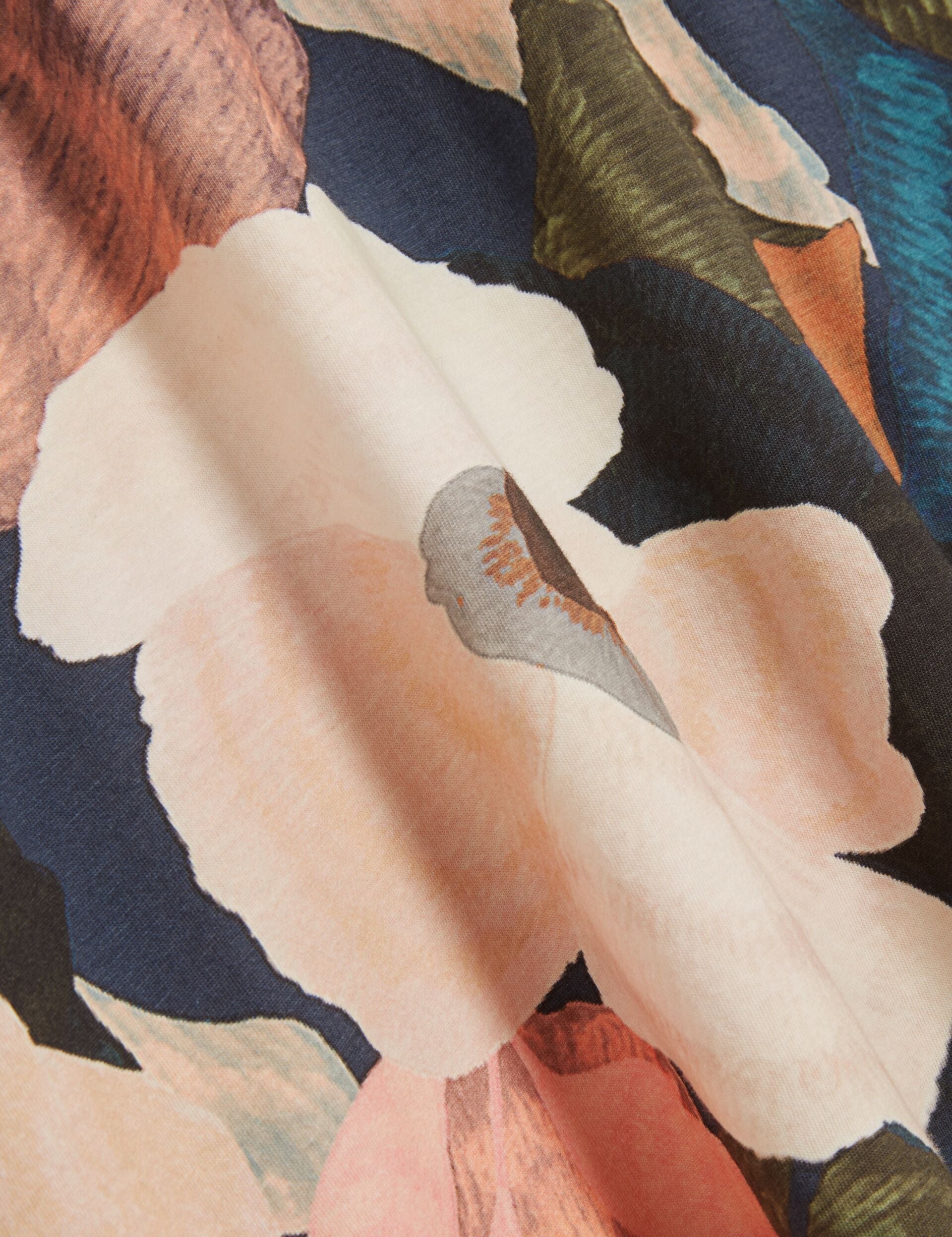 Ted Baker DOWLLE Garden Print Crew Neck Cotton T-Shirt MULTICOLOUR