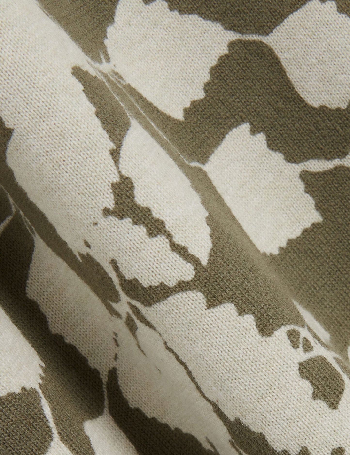 Ted Baker ALDDAT Foliage Print Cotton Fine Knit T-Shirt PALE GREEN
