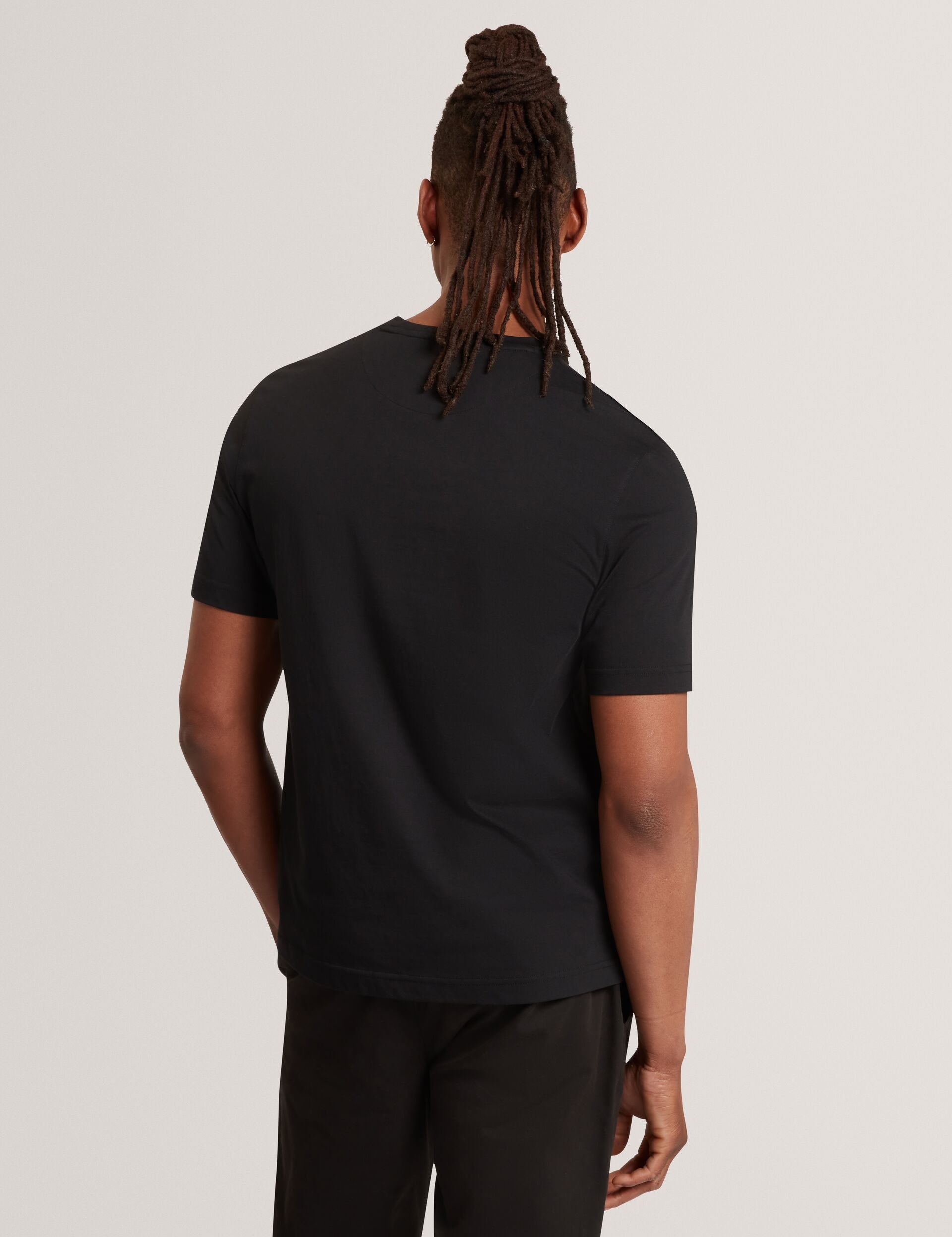 Ted Baker CAHEL Floral Logo Graphic Cotton T-Shirt BLACK