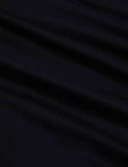 Ted Baker CONNYR Textured Knit Button-Through Polo Shirt BLACK