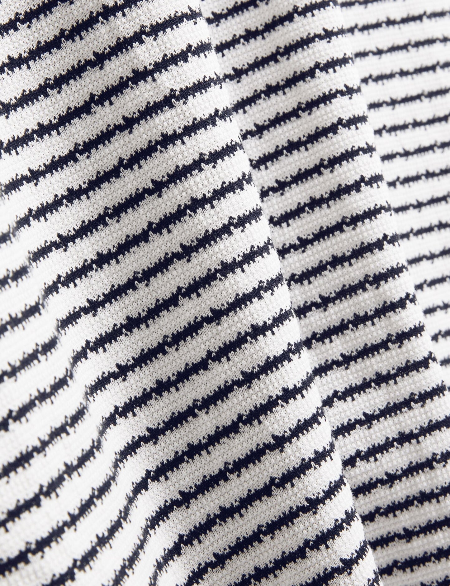 Ted Baker VEXRIN Textural Stripe Crew Neck Cotton T-Shirt NAVY