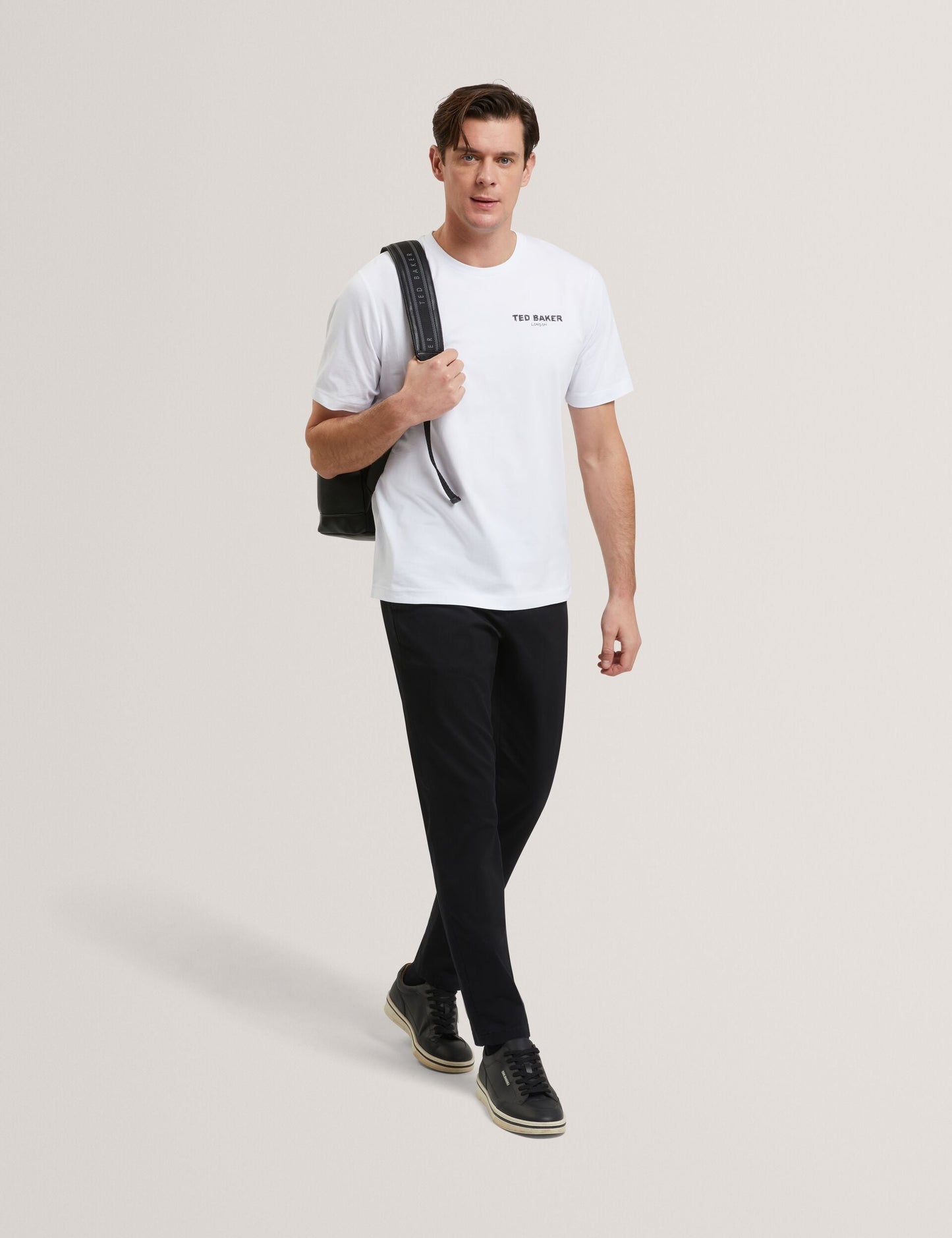 Ted Baker RAMOSS Flamingo Back Graphic Cotton T-Shirt WHITE
