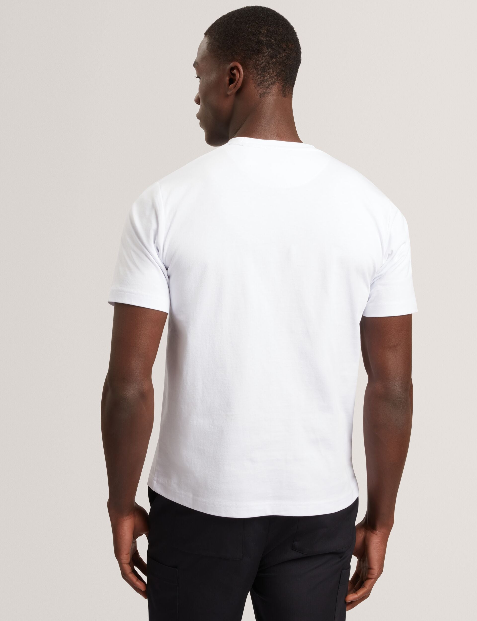 Ted Baker LUCU Goldfish Graphic Pure Cotton T-Shirt WHITE