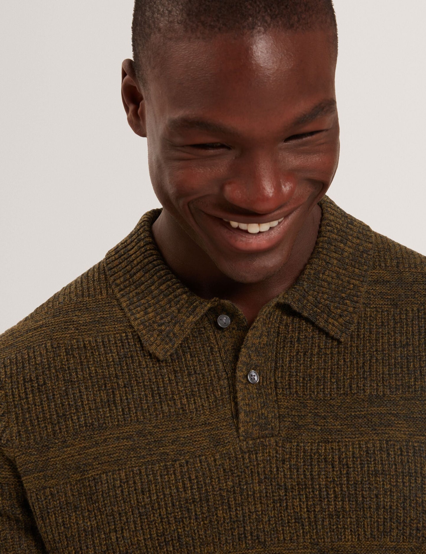 Ted Baker MAVIK - Short Sleeve Twist Stitch Detail Polo BROWN
