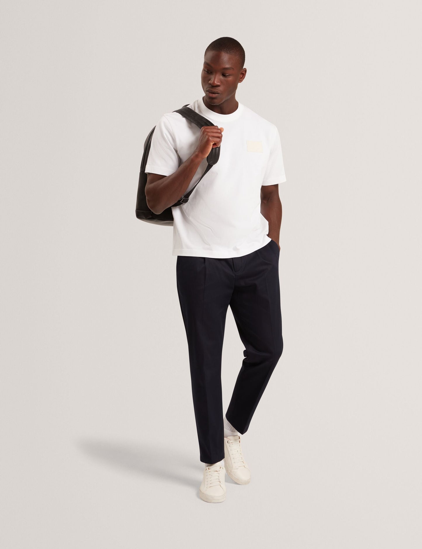 Ted Baker LUCKA - TB Branded Heavy Weight T-Shirt WHITE