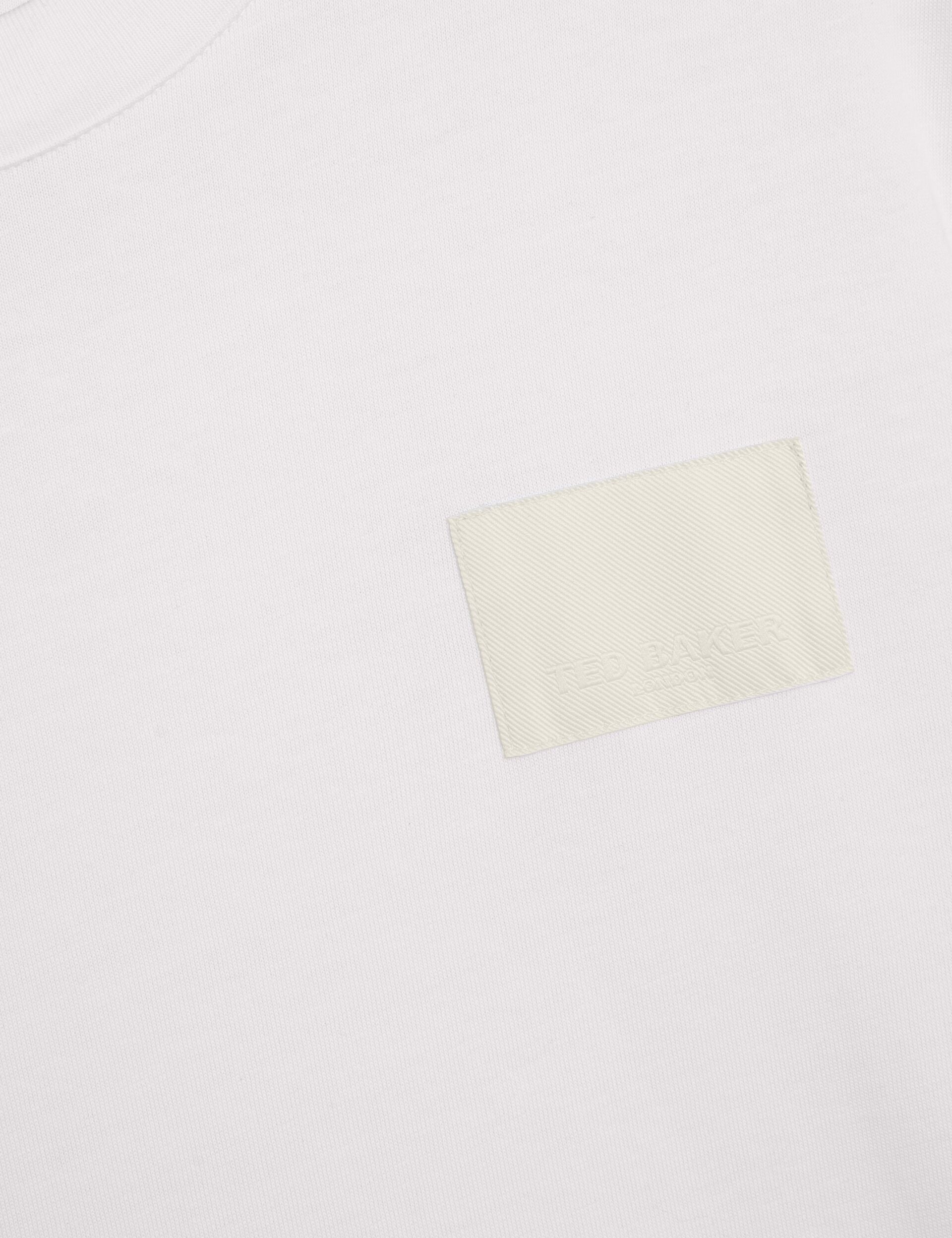 Ted Baker LUCKA - TB Branded Heavy Weight T-Shirt WHITE