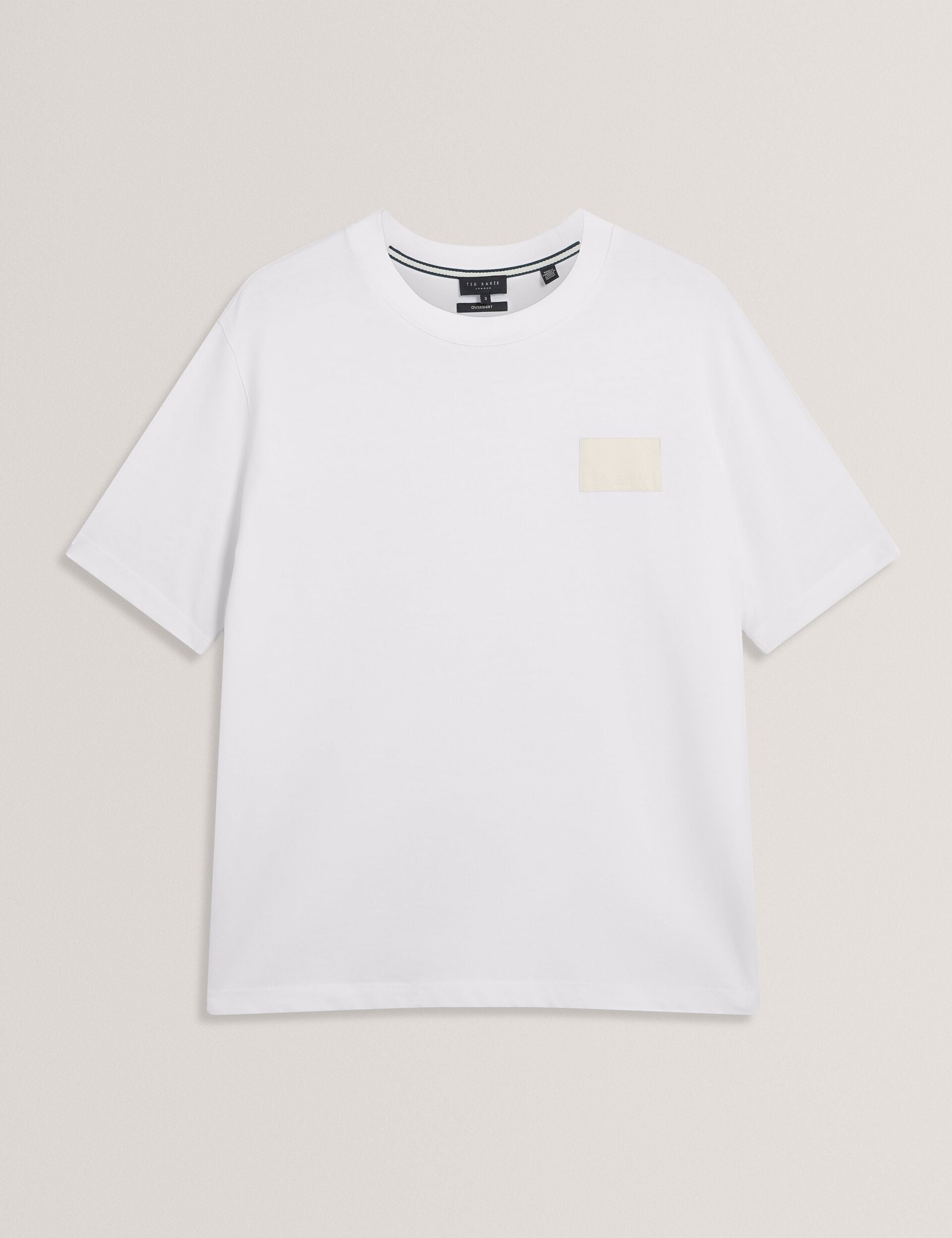 Ted Baker LUCKA - TB Branded Heavy Weight T-Shirt WHITE
