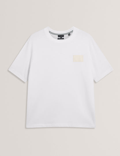 Ted Baker LUCKA - TB Branded Heavy Weight T-Shirt WHITE