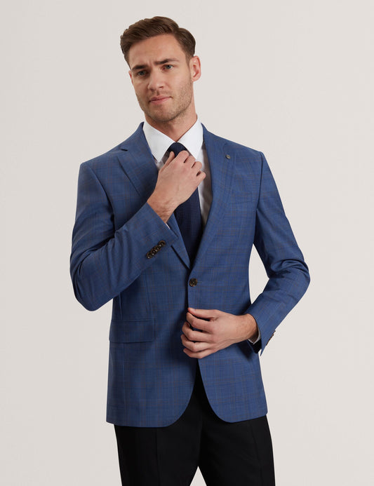 Ted Baker JAY - Textured Woven Wool Suit Jacket NAVY