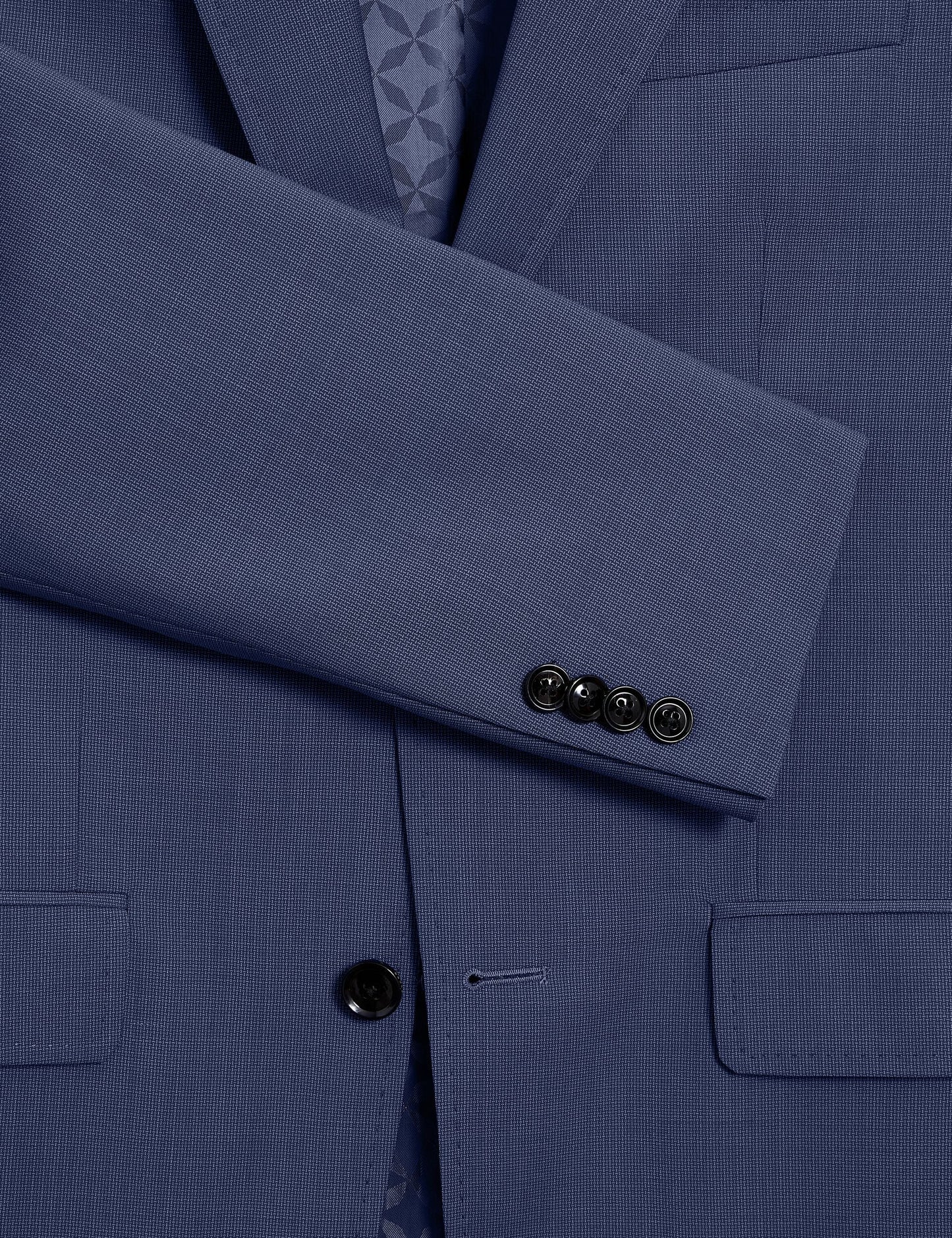 Ted Baker JAY - Textured Woven Wool Suit Jacket NAVY