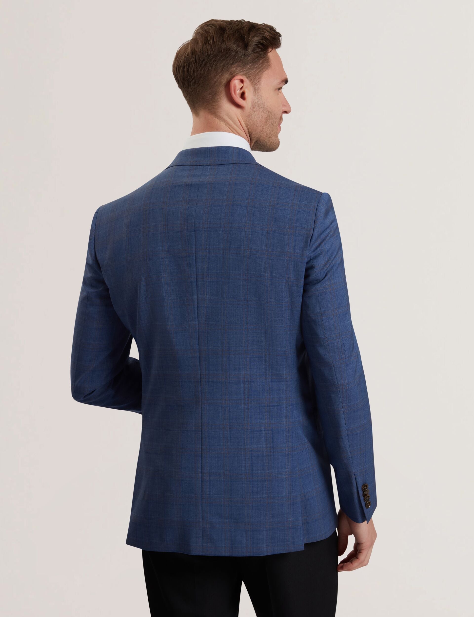 Ted Baker JAY - Textured Woven Wool Suit Jacket NAVY