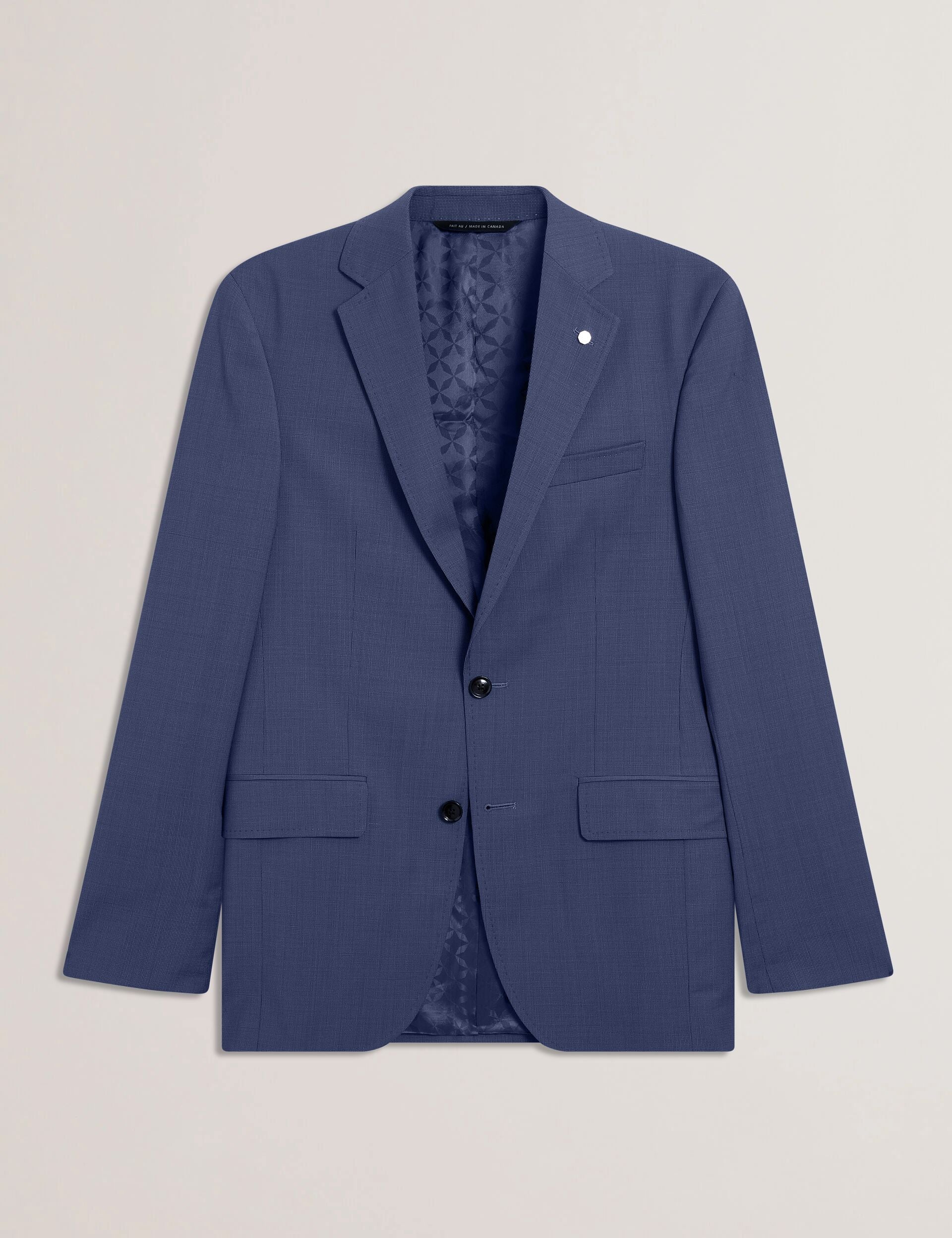 Ted Baker JAY - Textured Woven Wool Suit Jacket NAVY