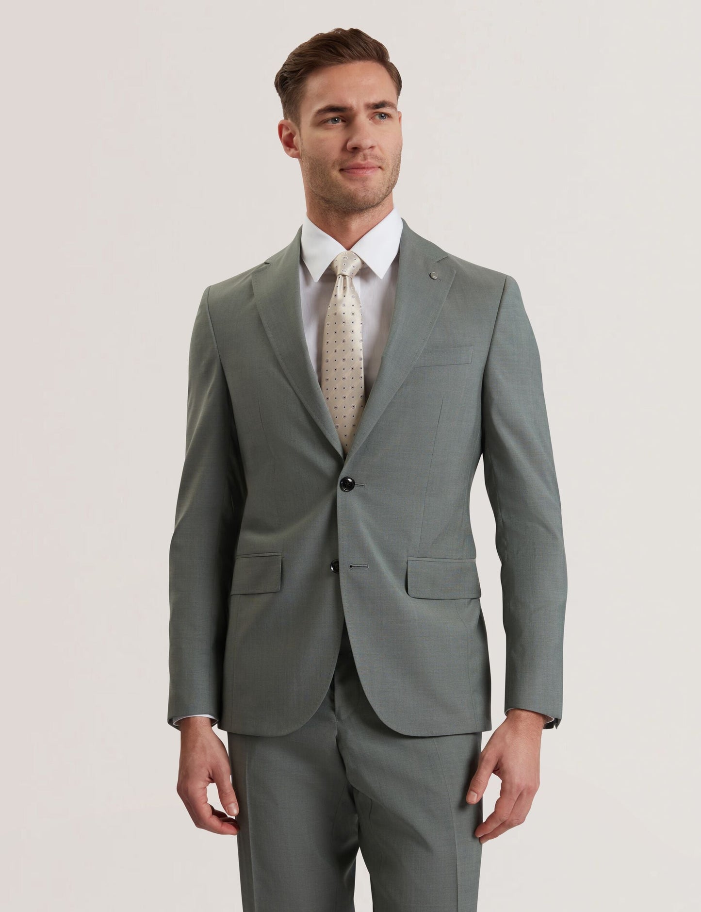 Ted Baker ROGERLY - Slim Fit Sage Green Wool Suit Jacket GREEN