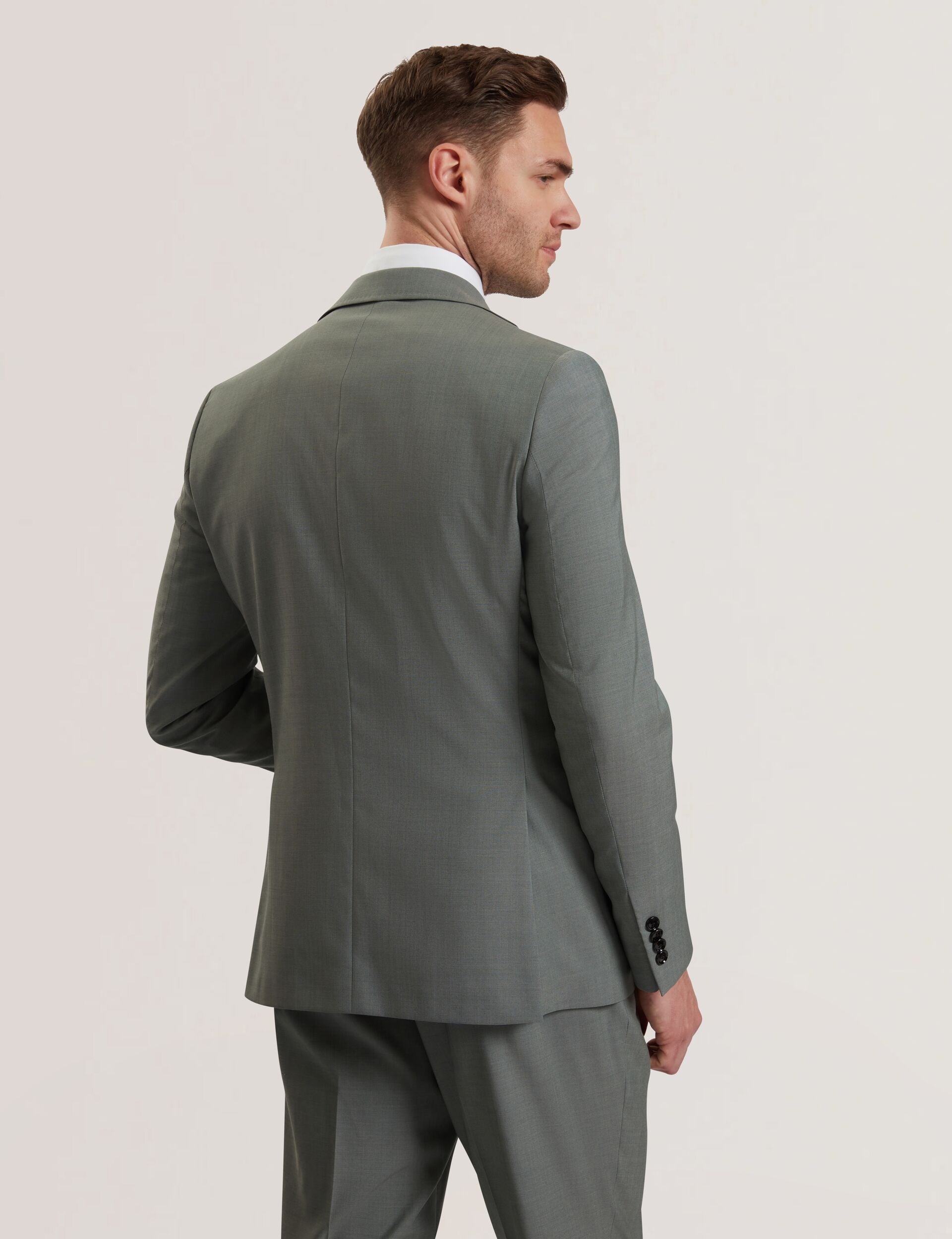 Ted Baker ROGERLY - Slim Fit Sage Green Wool Suit Jacket GREEN