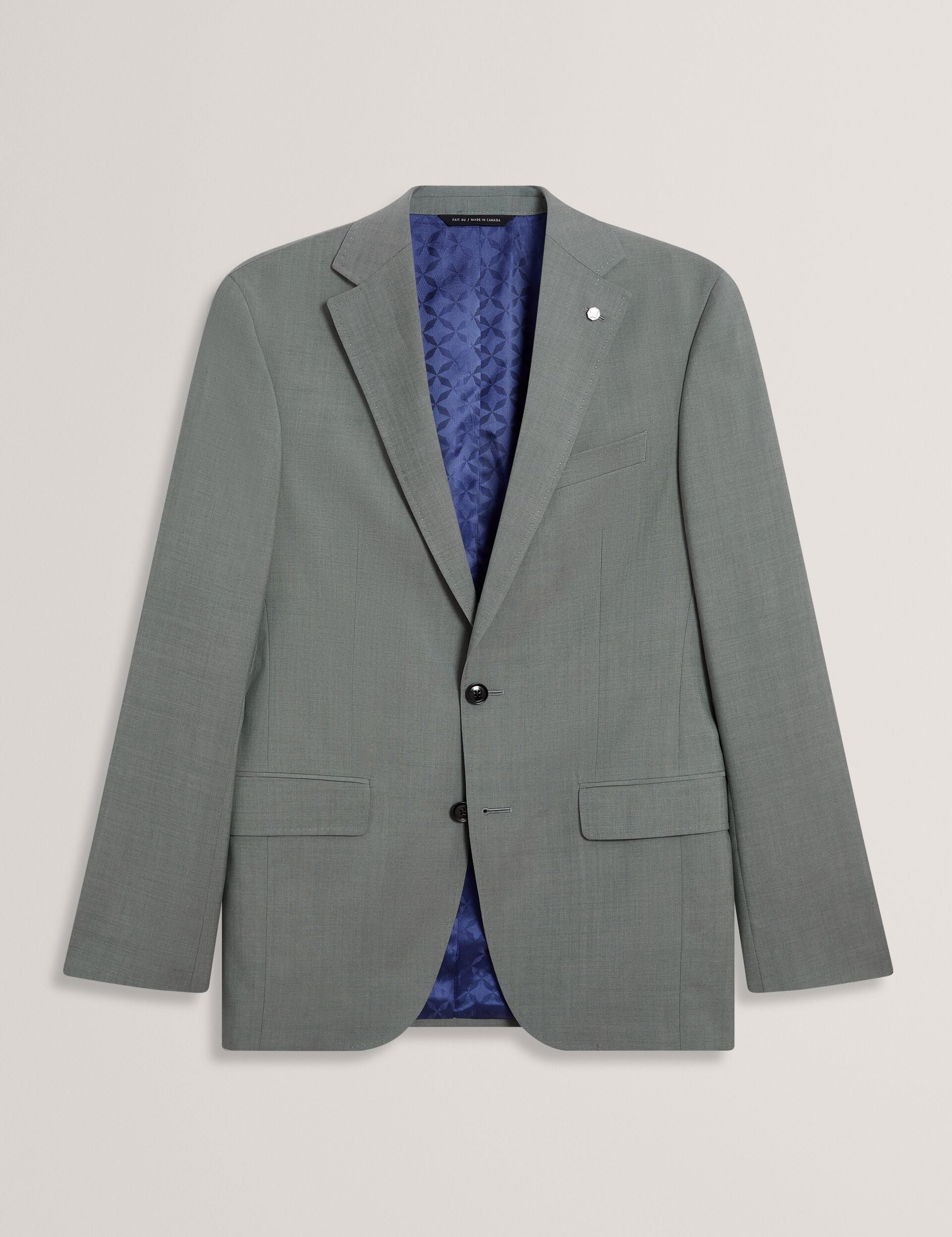 Ted Baker ROGERLY - Slim Fit Sage Green Wool Suit Jacket GREEN