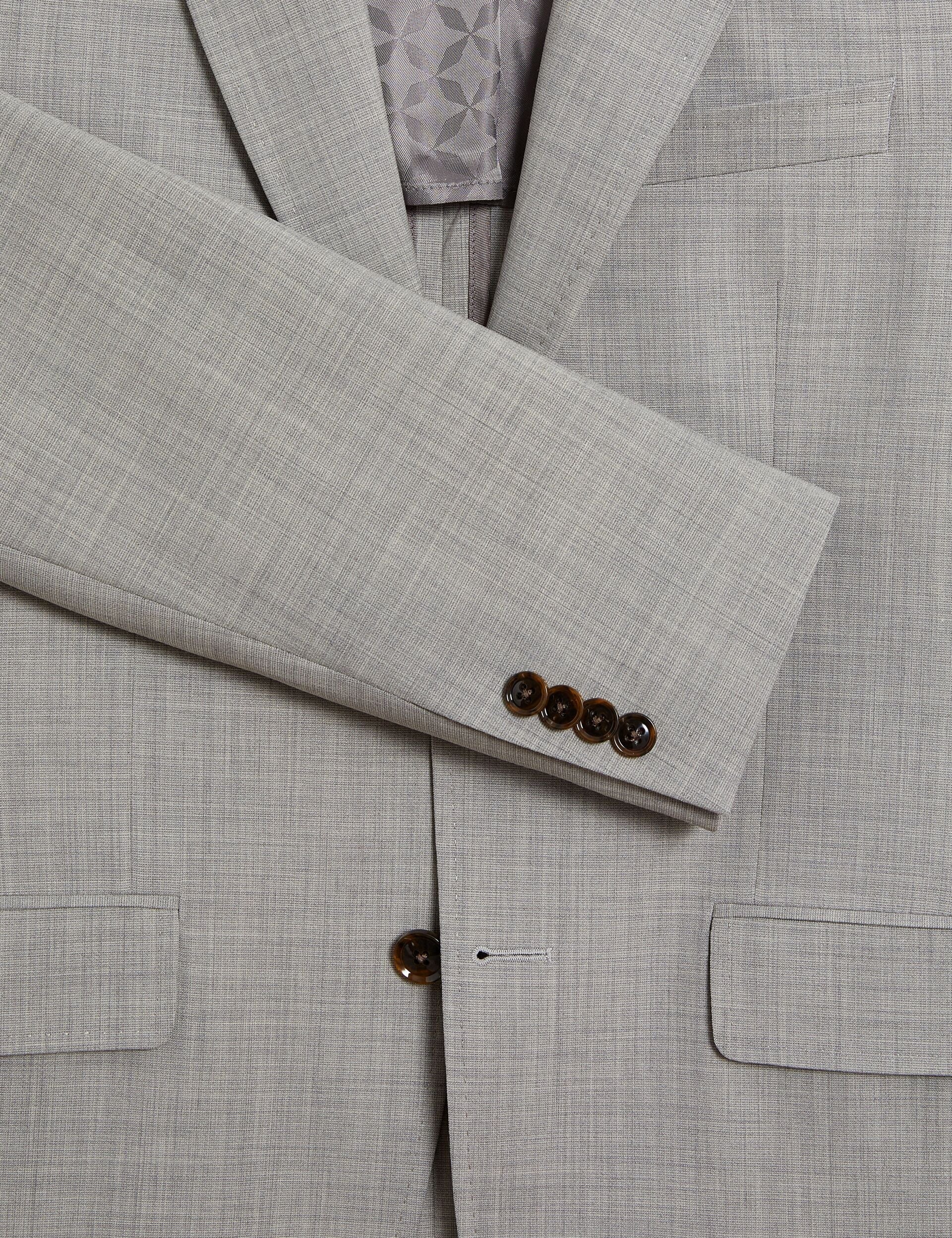 Ted Baker RALPHS - Tailored Fit Sharkskin Wool Suit Jacket LIGHT GREY