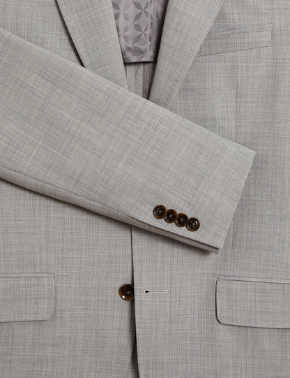 Ted Baker RALPHS - Tailored Fit Sharkskin Wool Suit Jacket LIGHT GREY
