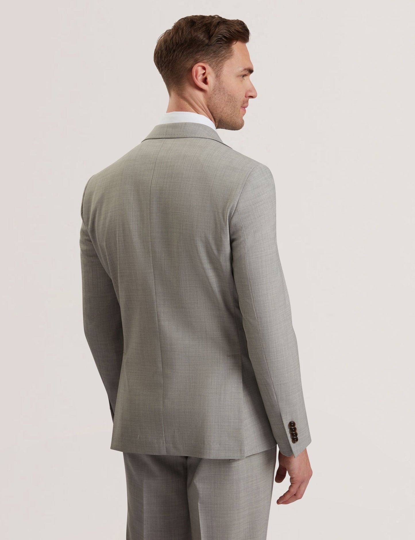 Ted Baker RALPHS - Tailored Fit Sharkskin Wool Suit Jacket LIGHT GREY
