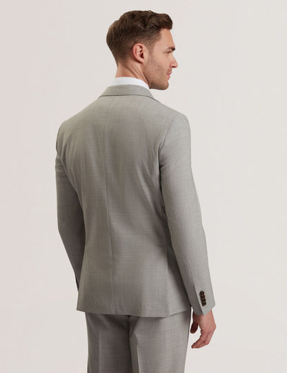 Ted Baker RALPHS - Tailored Fit Sharkskin Wool Suit Jacket LIGHT GREY
