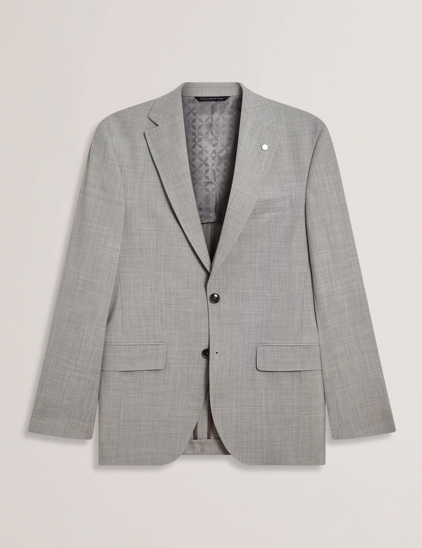 Ted Baker RALPHS - Tailored Fit Sharkskin Wool Suit Jacket LIGHT GREY