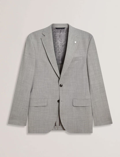 Ted Baker RALPHS - Tailored Fit Sharkskin Wool Suit Jacket LIGHT GREY