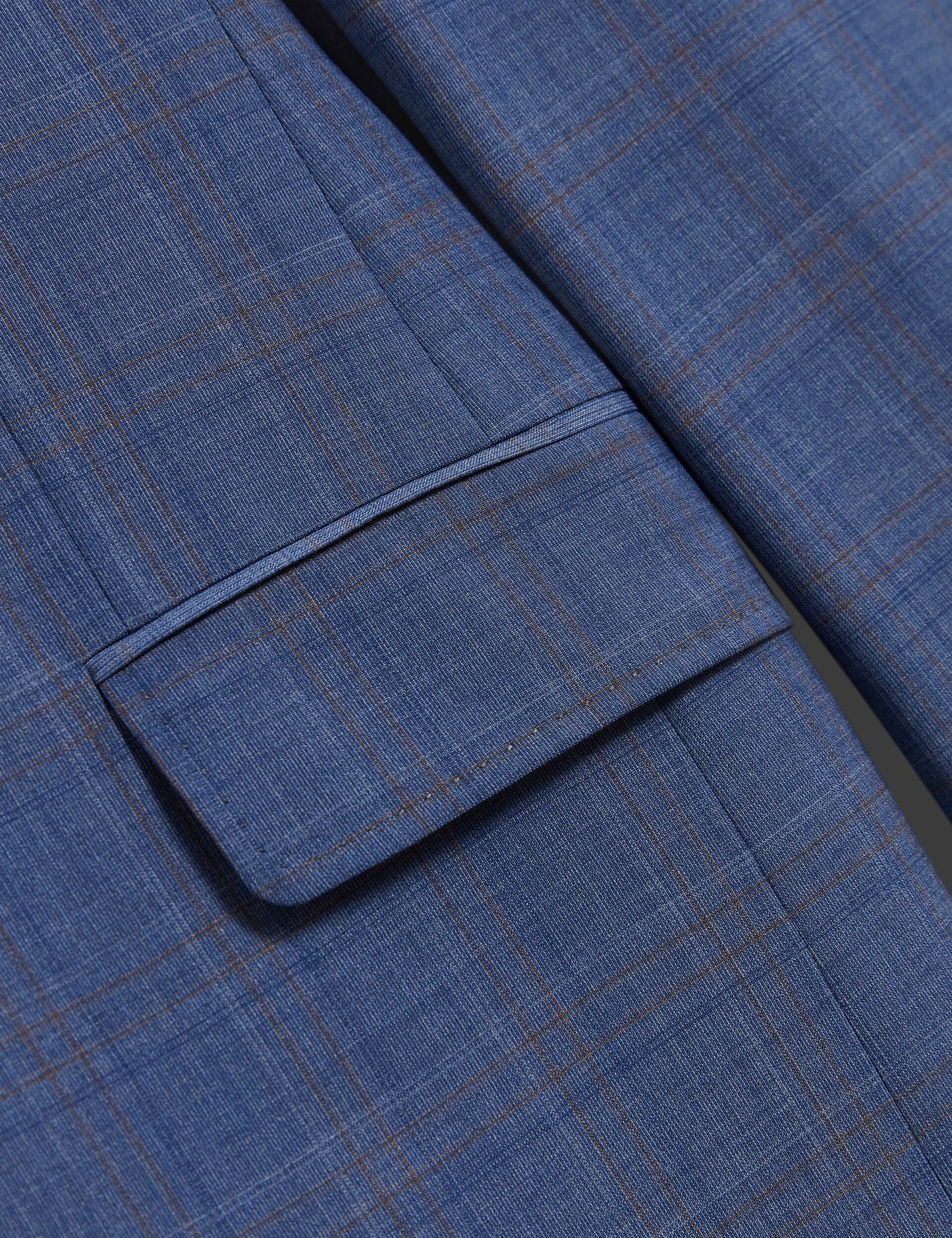 Ted Baker JAYAD - Slim Fit Blue Check Wool Suit Jacket BLUE