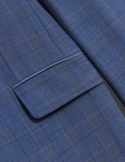 Ted Baker JAYAD - Slim Fit Blue Check Wool Suit Jacket BLUE