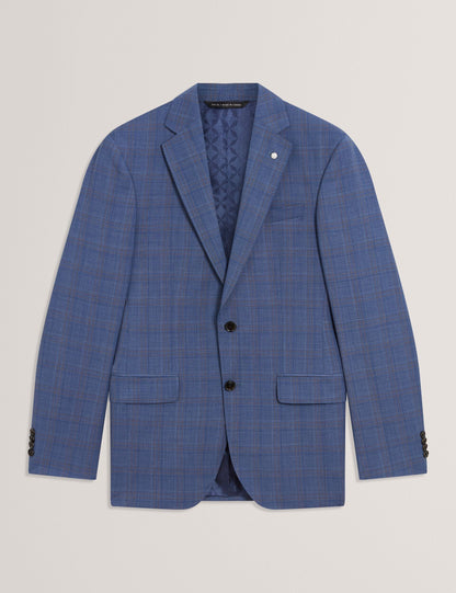 Ted Baker JAYAD - Slim Fit Blue Check Wool Suit Jacket BLUE