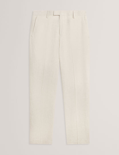 Ted Baker GIVRANT Tailored Linen Blend Slim Fit Pants ECRU