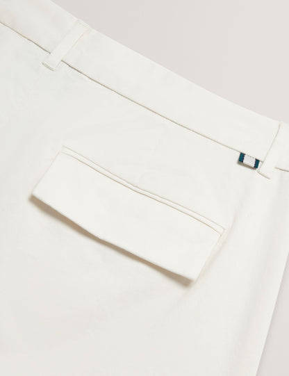 Ted Baker MOSES Tapered Cotton Stretch Twill Pants ECRU