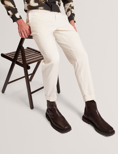 Ted Baker MOSES Tapered Cotton Stretch Twill Pants ECRU