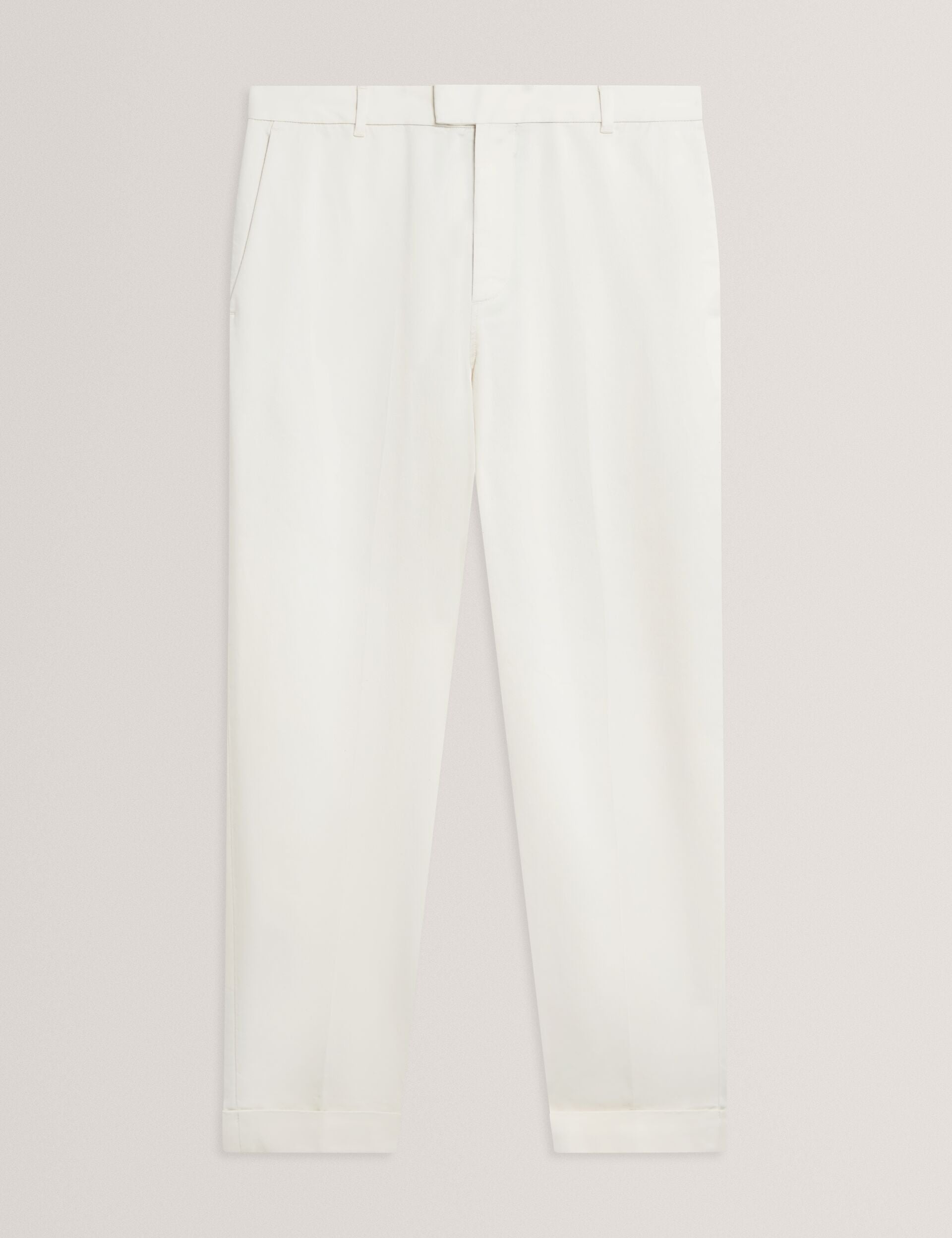 Ted Baker MOSES Tapered Cotton Stretch Twill Pants ECRU