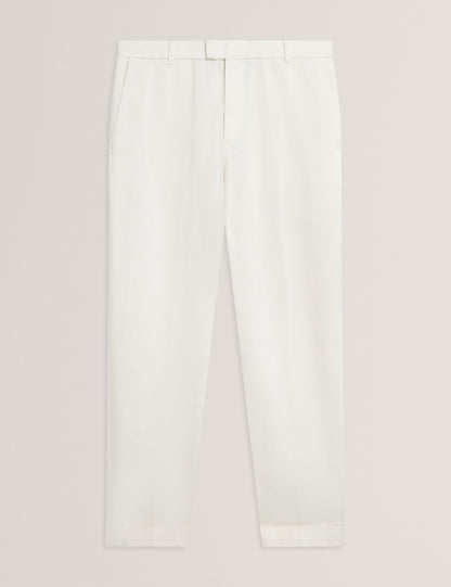 Ted Baker MOSES Tapered Cotton Stretch Twill Pants ECRU