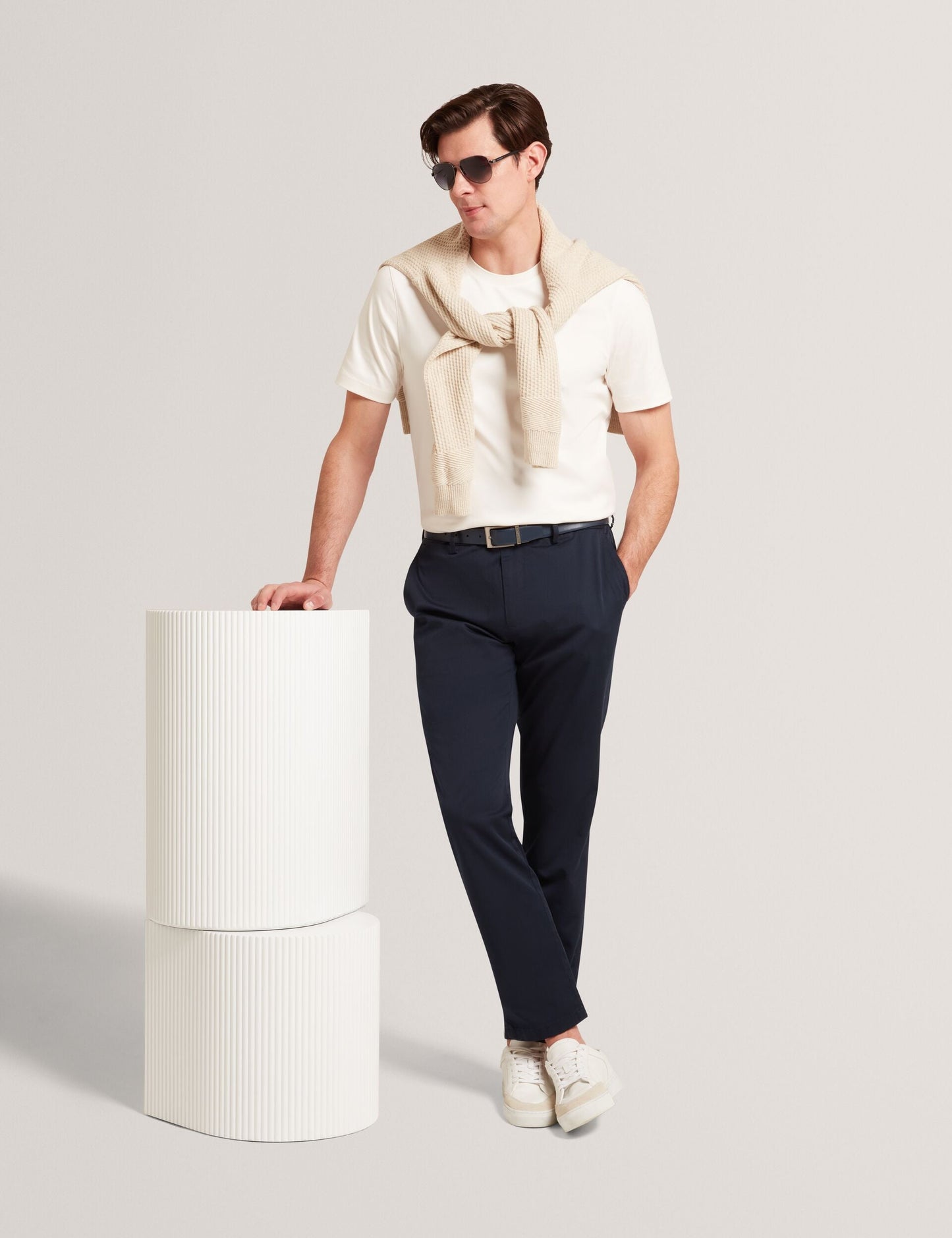 Ted Baker HOWETON Slim Fit Stretch Cotton Chinos NAVY